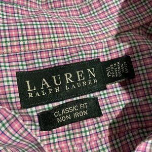 Ralph Lauren Men's Pink Checkered Shirt